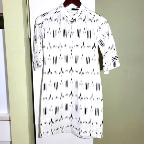 ❤️ 3 for $35 Derek Lam 10 Crosby ikat tribal print shirt sheath dress xs small - Picture 2 of 11